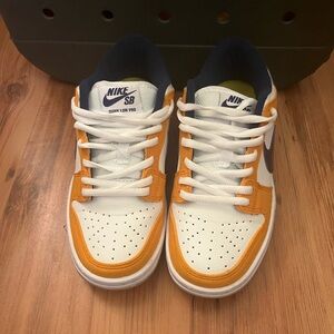Used Nike women’s Dunk Low Laser Orange size 6.5